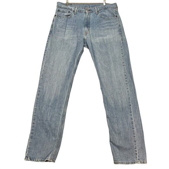 Other - Levi‎ Strauss 505 Jeans Mens W36 L34 Light Wash Straight Fit Denim Pants
